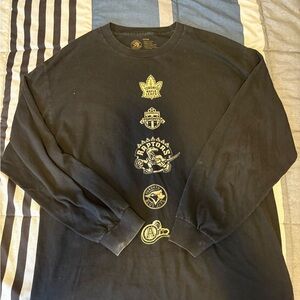Drake Night Toronto Raptors Black T-Shirt with Gold Logo